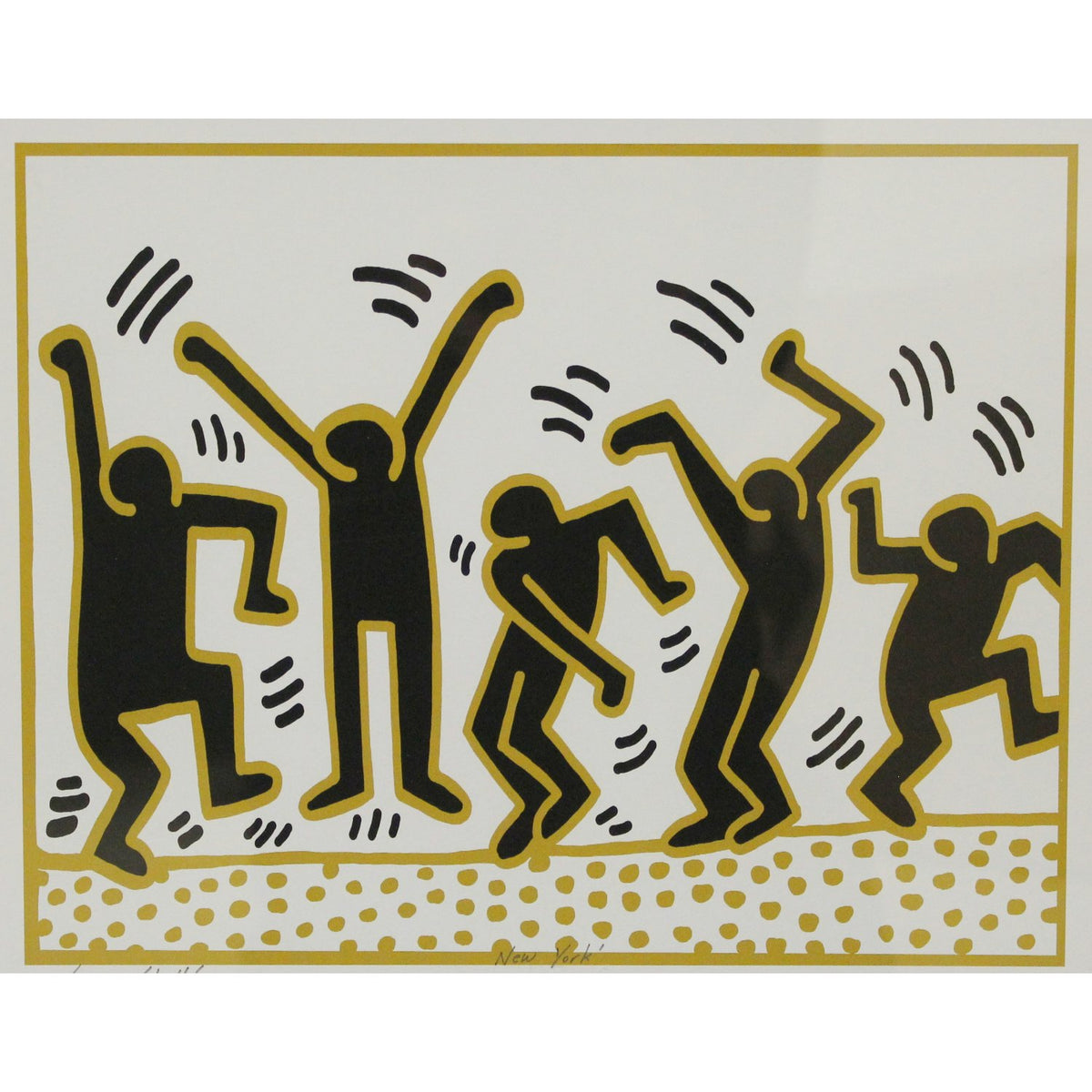 Gallery Framed Art Print 'Exercise' By Keith Haring