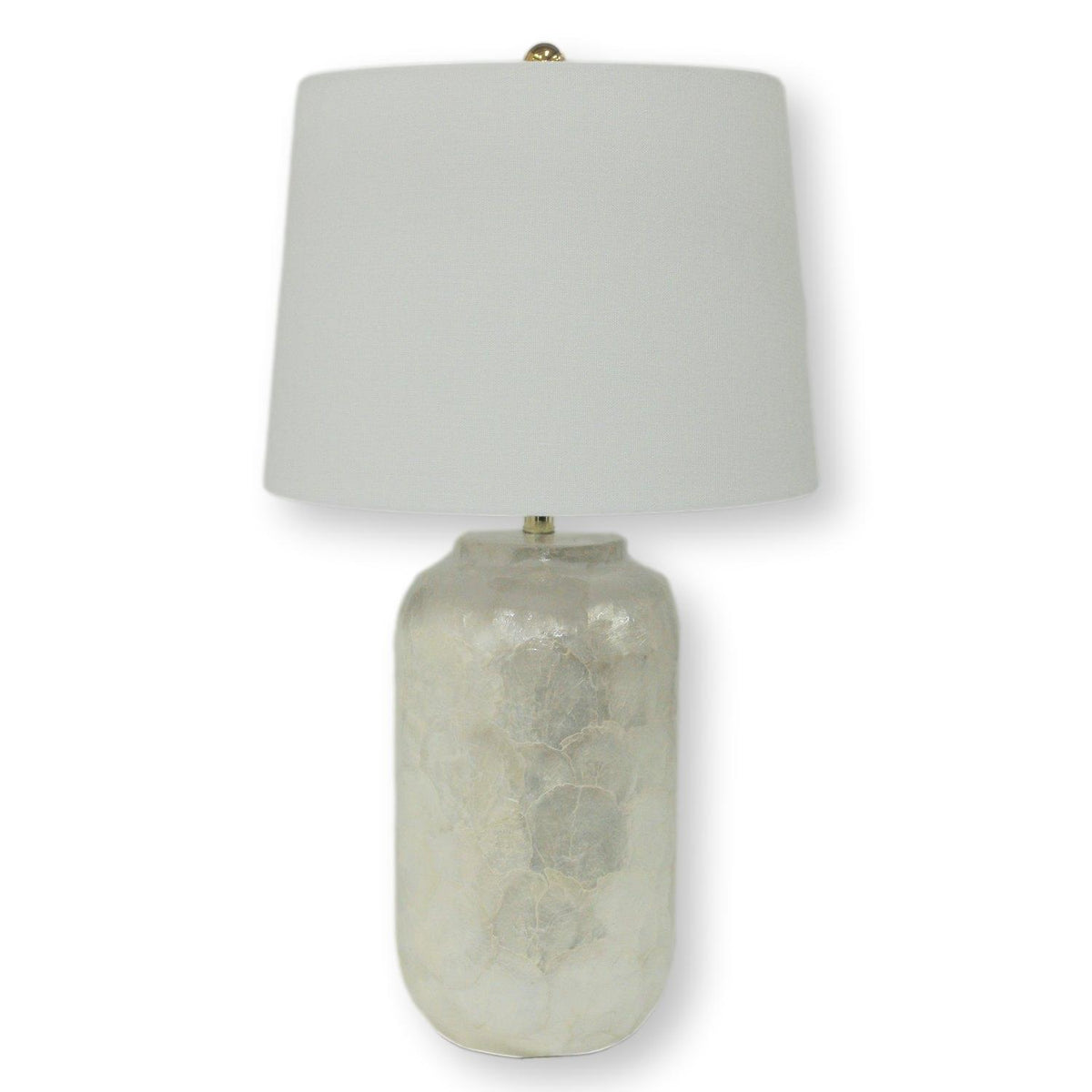 Made Green Co.White Capiz Shell Table Lamp