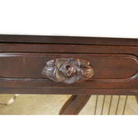 Vintage Harp Table w/White Marble Top