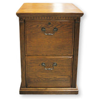 2 Drawer Oak File Cabinet