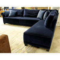 Trio Furn. & Design Inc. Blue Sectional w/Chaise