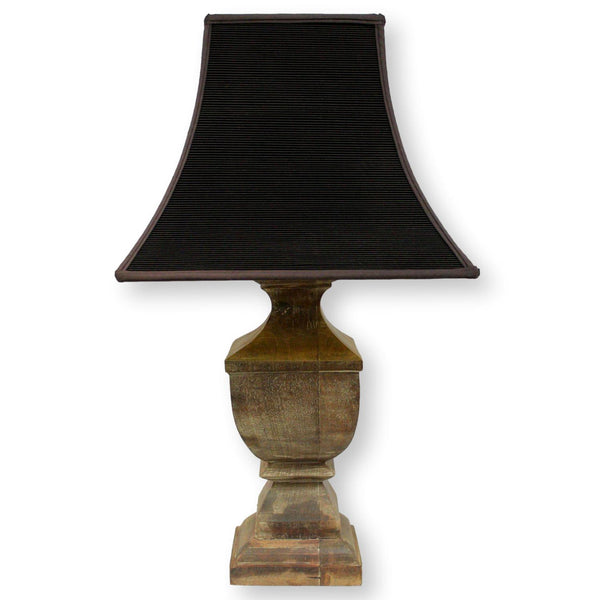 Pottery Barn Square Wood Table Lamp