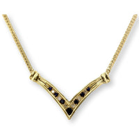 Natural Sapphire & Diamond Necklace & Earring Set| 10K, 14K Gold