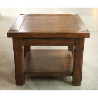 Rustic Square Oak End Table