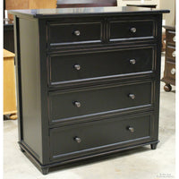 Black 5 Drawer Chest of Drawers