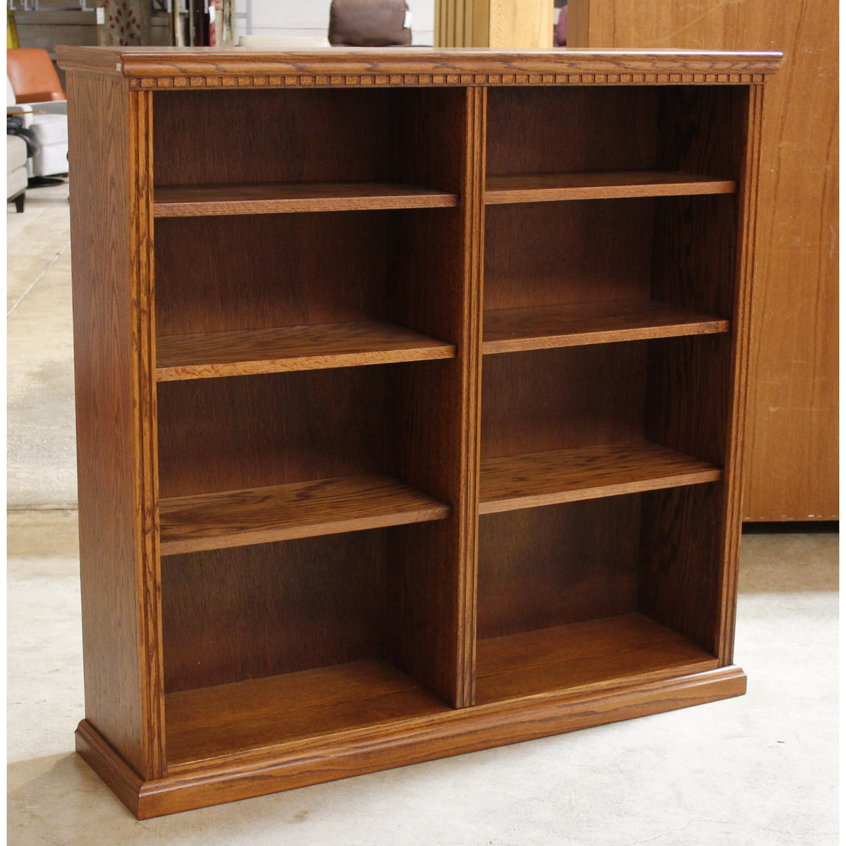 Legends Furniture 4' Oak Double Bookcase