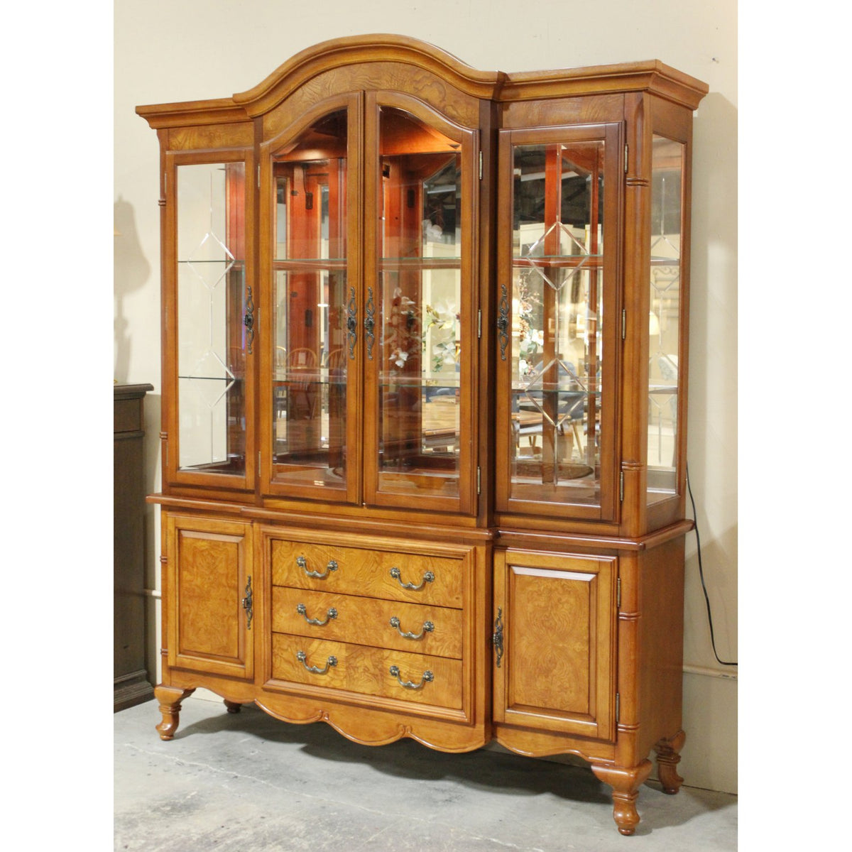 Burlwood China Cabinet