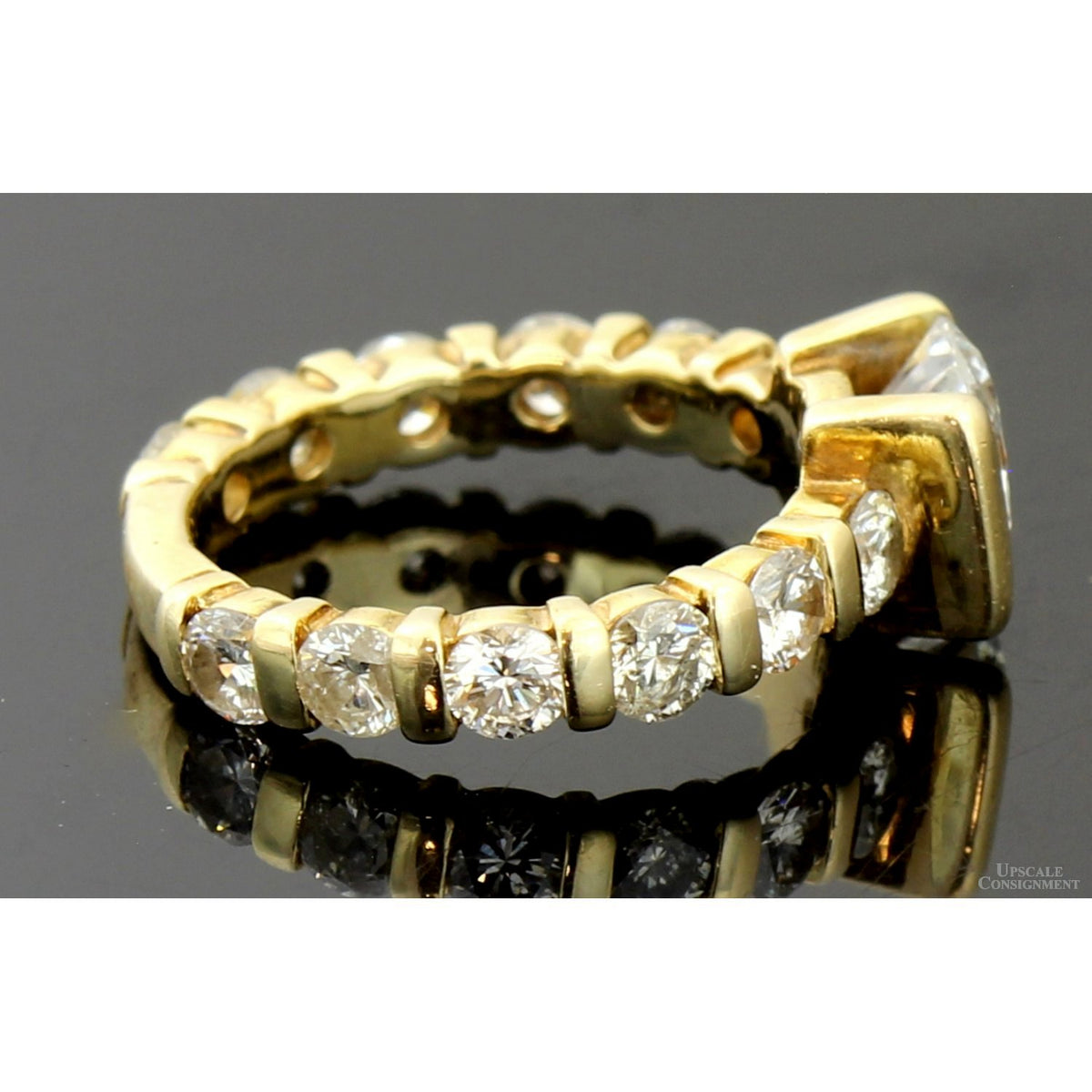 2.92ctw Diamond 14K Yellow Gold Ring - 1.48ct Solitaire