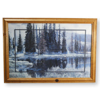 Framed Fly Fisherman Landscape Print