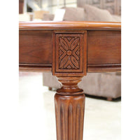 Round Patterned Veneer End Table