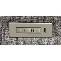 Salt & Pepper Dual Power Reclining Sofa