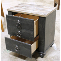 Ashley 2 Drawer Rustic Black Nightstand