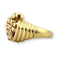 1.02ctw Diamond 14K Yellow Gold Sculpted Modernist Ring