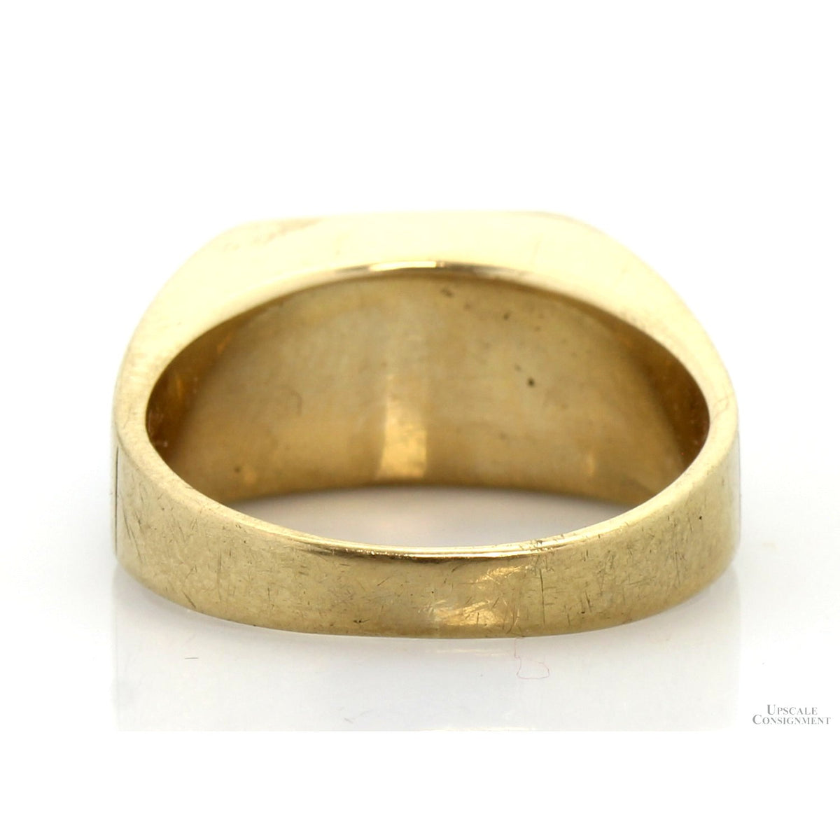 Vintage 10K Gold Natural Blue Star Sapphire & Diamond Gent's Ring
