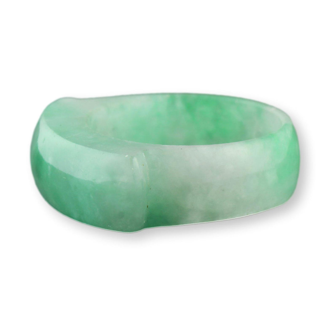 Green Jadeite Saddle Band – Classic Polished Jade Band