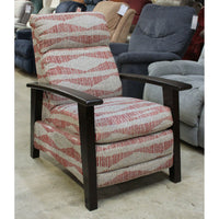 La-Z-Boy Gray & Red Print Push Back Recliner