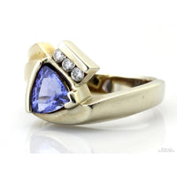 14K Yellow Gold Trillion-Cut Tanzanite & Diamond Ring