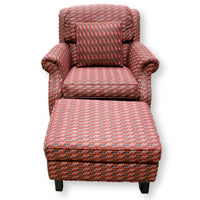 Patterned Swivel Rocker w/Ottoman