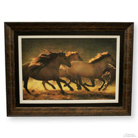 Framed Print on Board - Galloping Horses