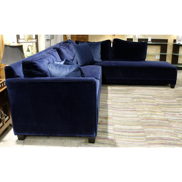 Trio Furn. & Design Inc. Blue Sectional w/Chaise
