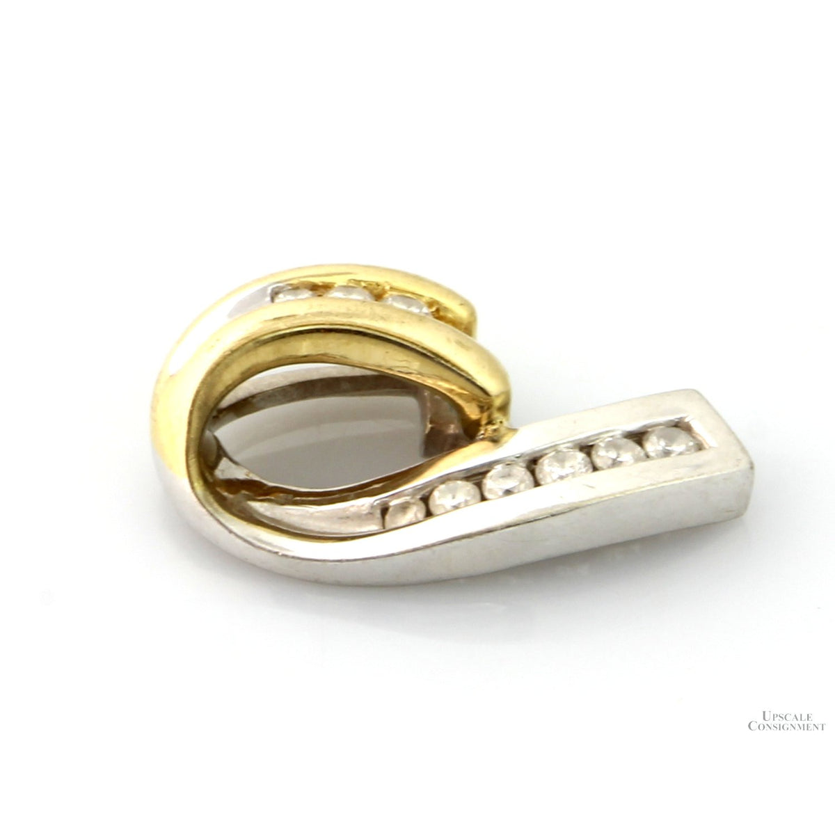 .11ctw Diamond 14K Yellow & White Gold Slide Pendant