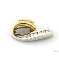 .11ctw Diamond 14K Yellow & White Gold Slide Pendant