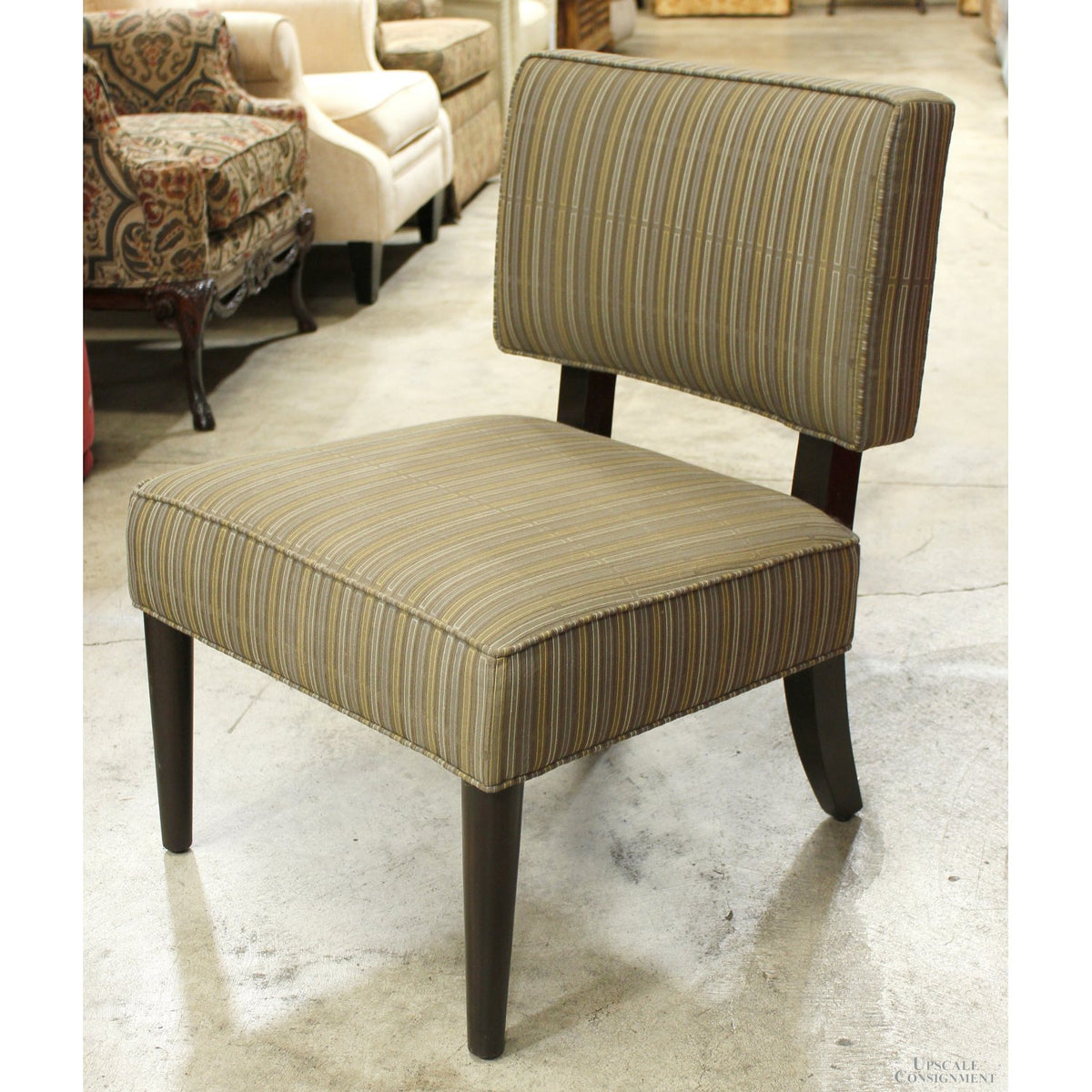 Lazar Indus. Striped Slipper Chair