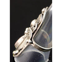 Sterling Silver Dragonfly Mother of Pearl Ring by Navajo Jeff Largo
