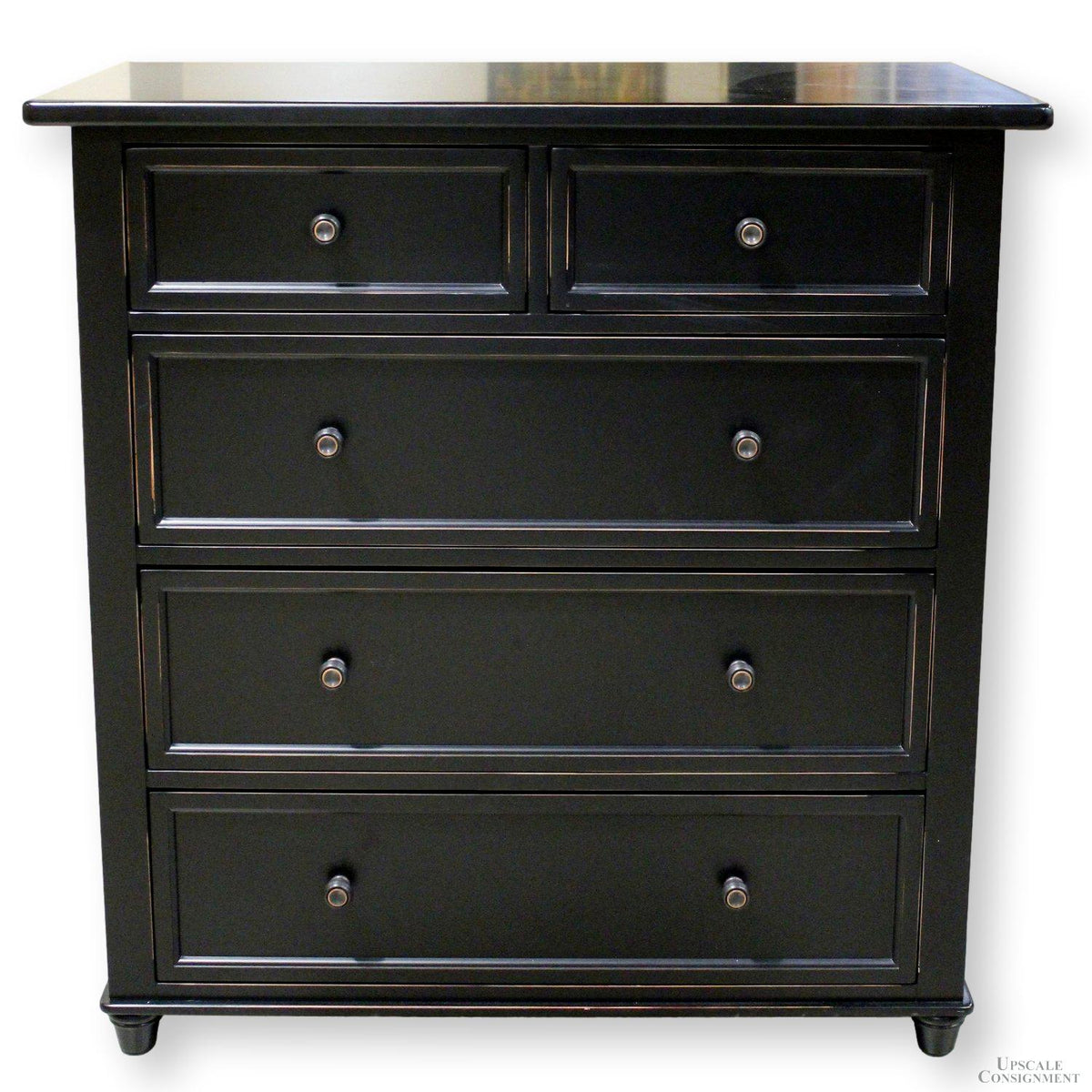 Black 5 Drawer Chest of Drawers
