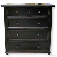 Black 5 Drawer Chest of Drawers