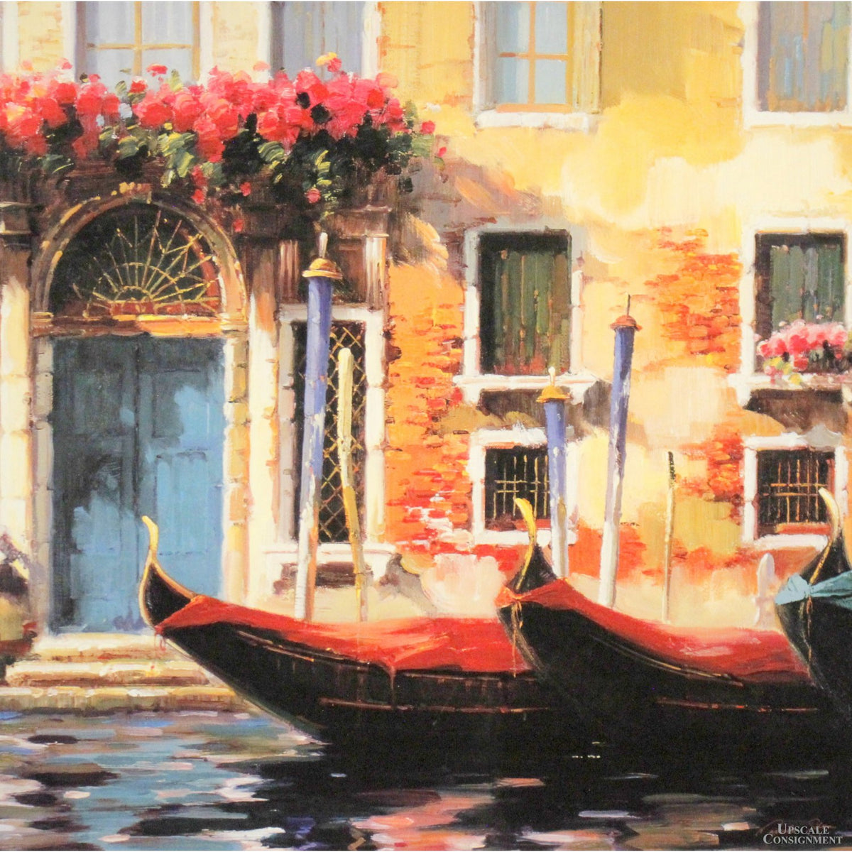 Framed Print 'Venetian Gondolas I' By Marcelo Silva