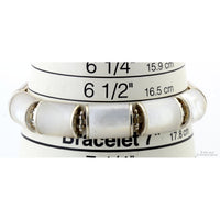 Sterling Silver & Rectangular White Mother of Pearl Bracelet