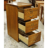 3 Drawer Oak File Cabinet