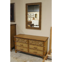 Henry Link Rattan & Bamboo Dresser w/Mirror
