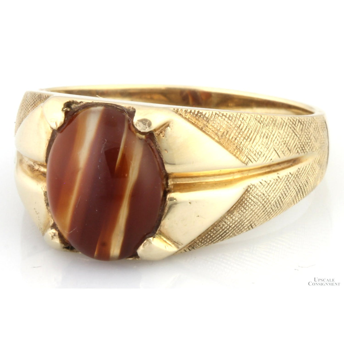 Premier Designs 10K Yellow Gold 2.11ct. Agate Cabochon Ring