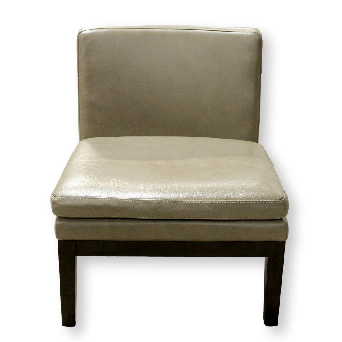 West Elm Leather Slipper Chair