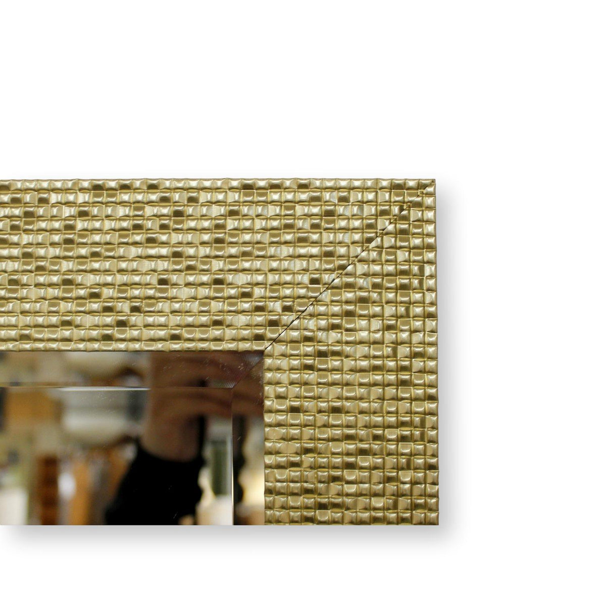 Textured Gold Frame Mirror