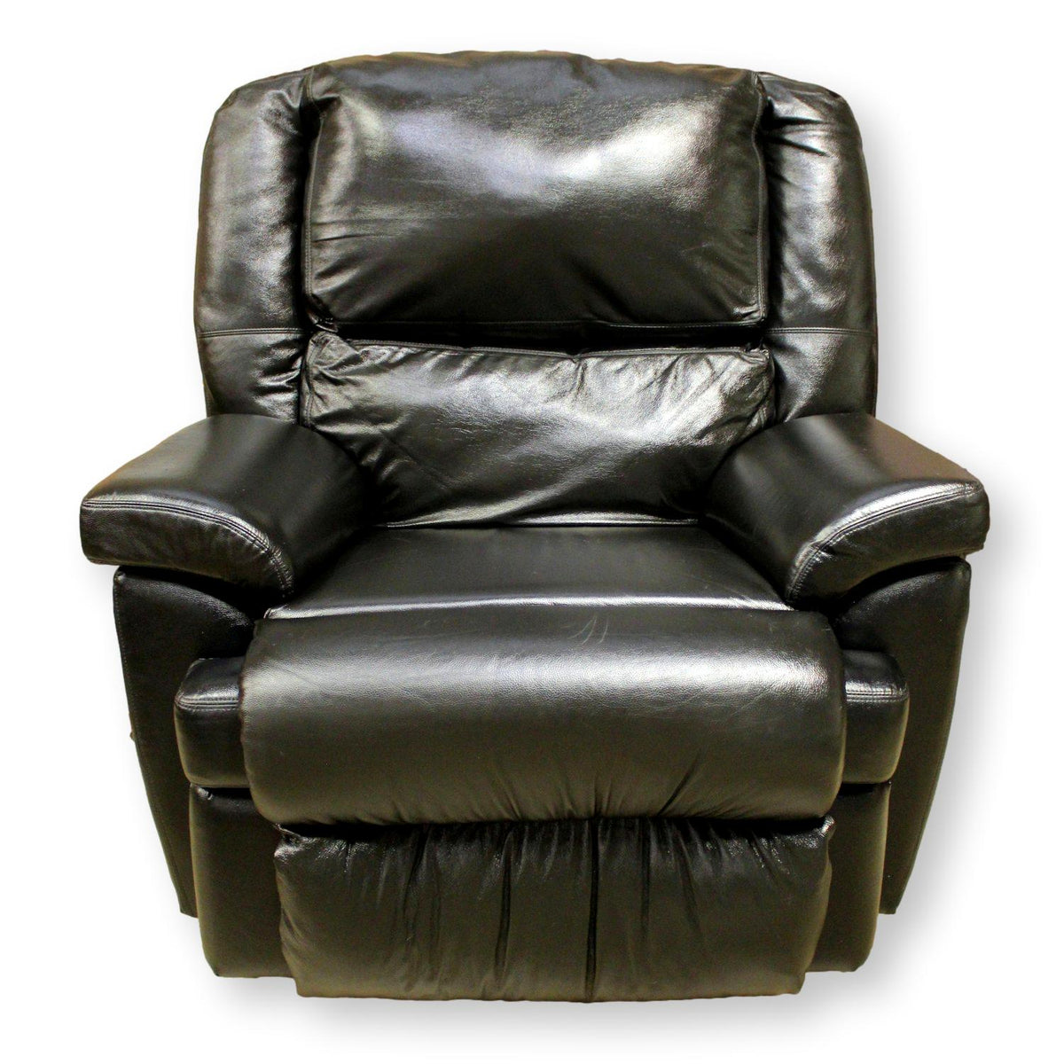 Franklin Corp. Black Leather Rocking Recliner