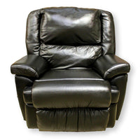 Franklin Corp. Black Leather Rocking Recliner
