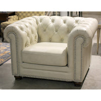 Macy's 'Alexander' Leather Chesterfield Club Chair