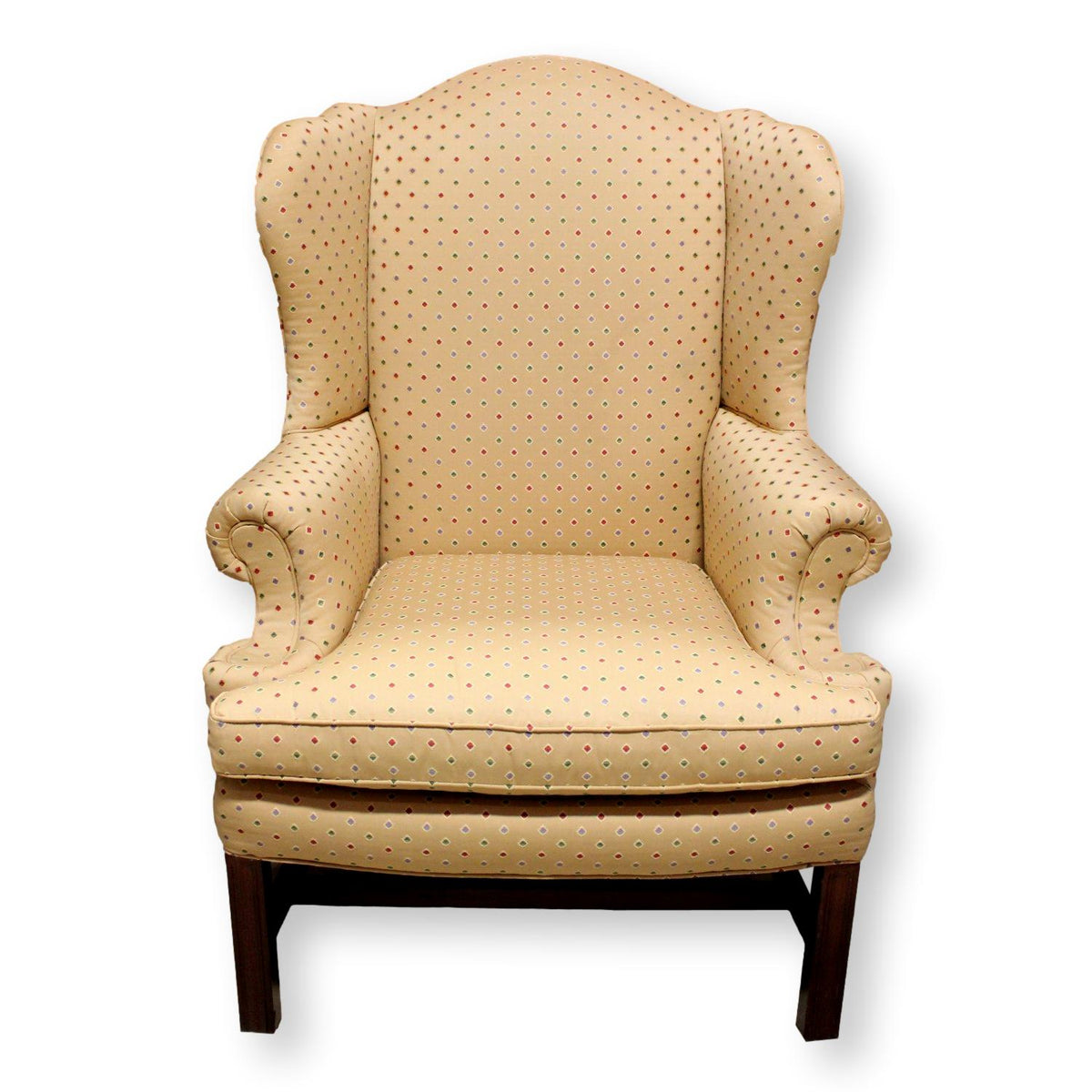 Sherrill Gold Wingback w/Diamond Pattern