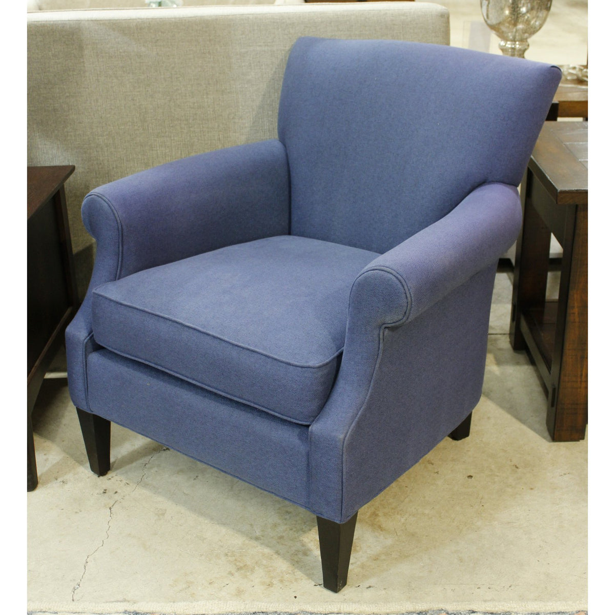 Crate & Barrel Blue Accent Chair