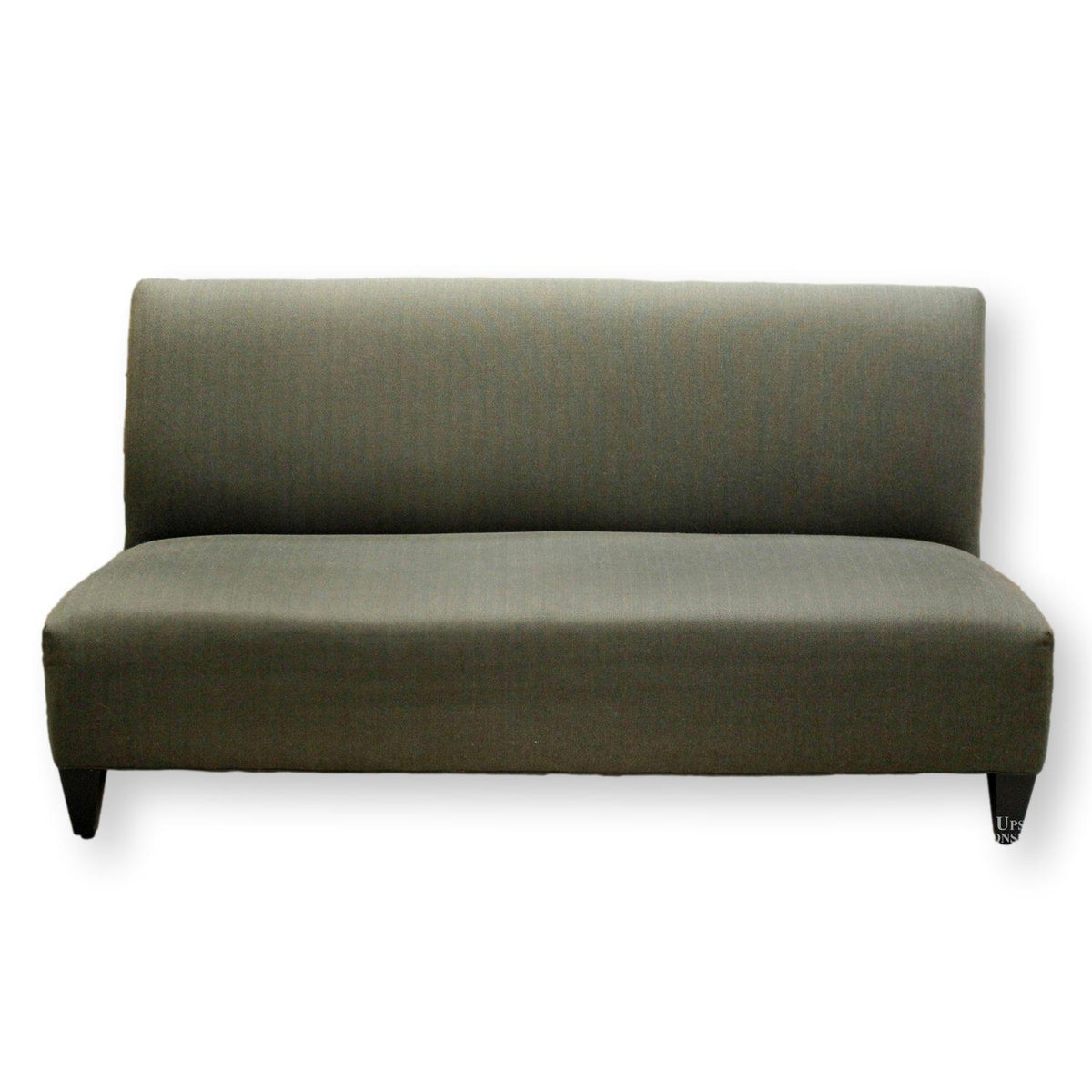 Armless Herringbone Tweed Sofa