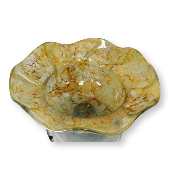 Art Glass Pedestal Bowl