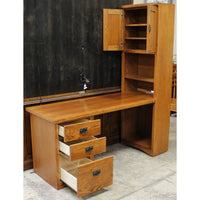 Aspen Furniture Oak Desk w/File Cabinet & Bookcase