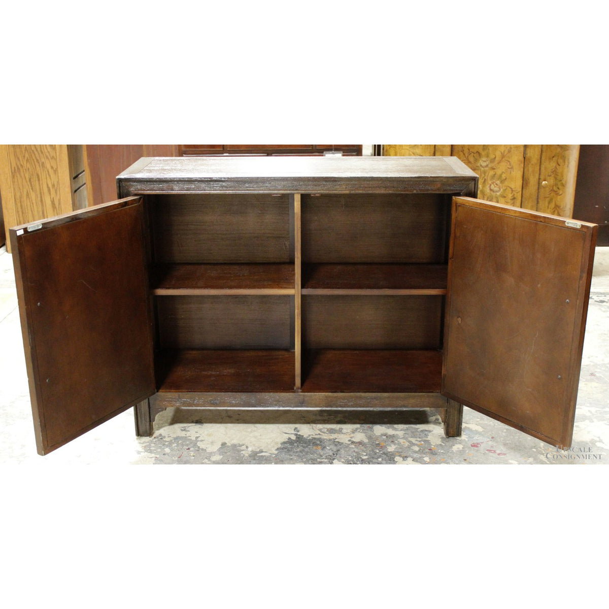 Rustic Wood 2-Door Cabinet