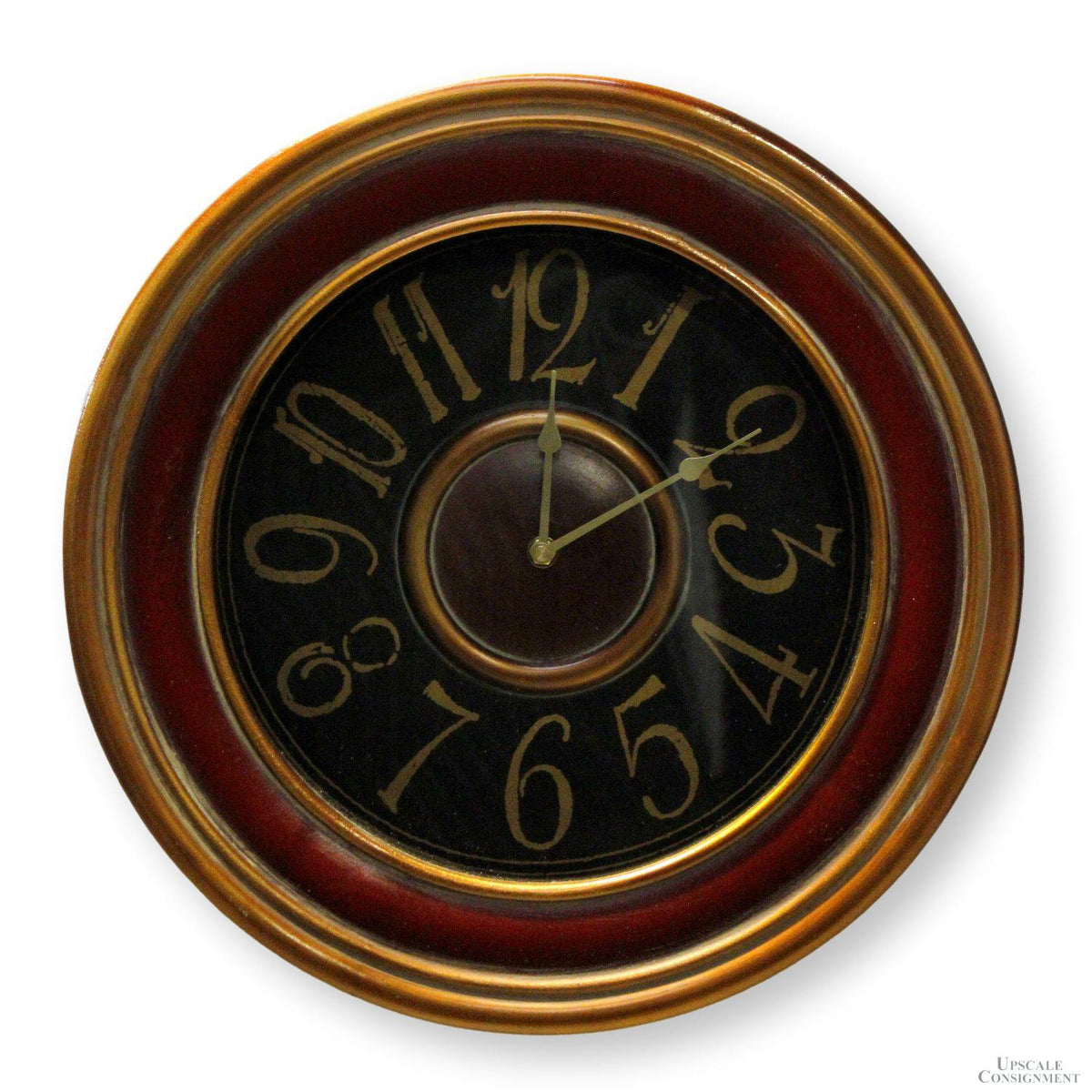 Uttermost 16'' Red & Gold Wall Clock