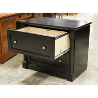 Black Lateral 2 Drawer File Cabinet