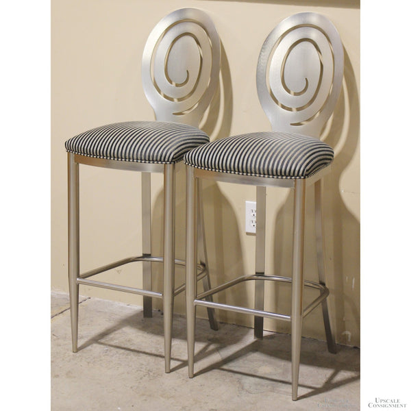 Ethan Allen Pair of 'Radius' Bar Stools