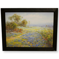 Retouched Print of a Field of Blue Wildflowers